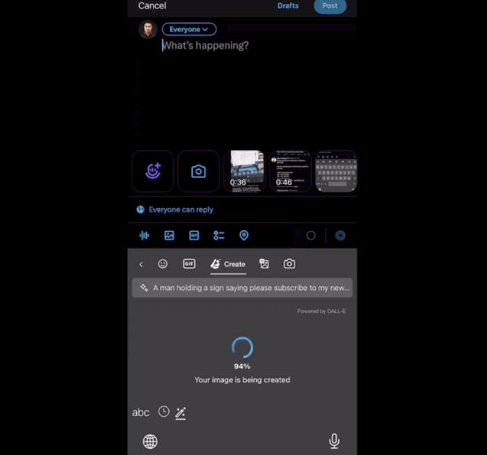 微软把DALL-E 3集成到键盘,任何APP中都可生图!