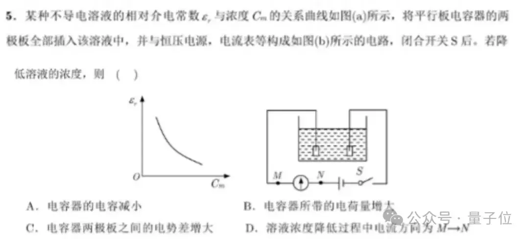国产AI大战高考物理,第1题全对,第2题开始放飞