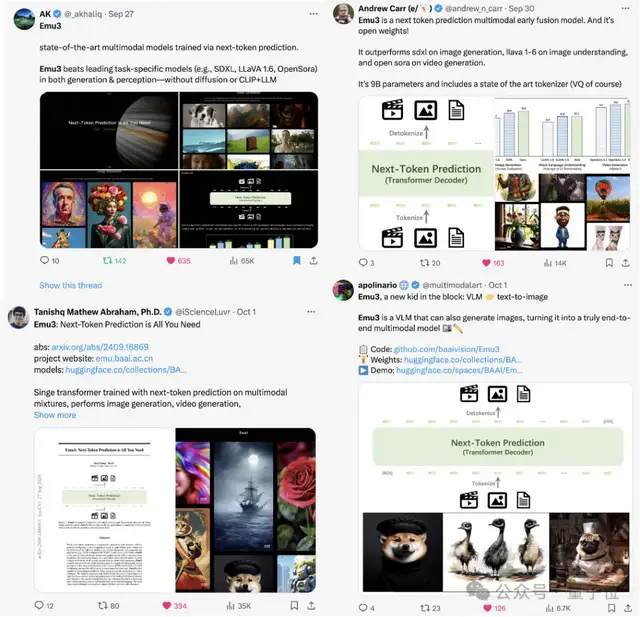 Ilya观点得证!仅靠预测下一个token统一图像文本视频,智源发布原生多模态世界模型Emu3