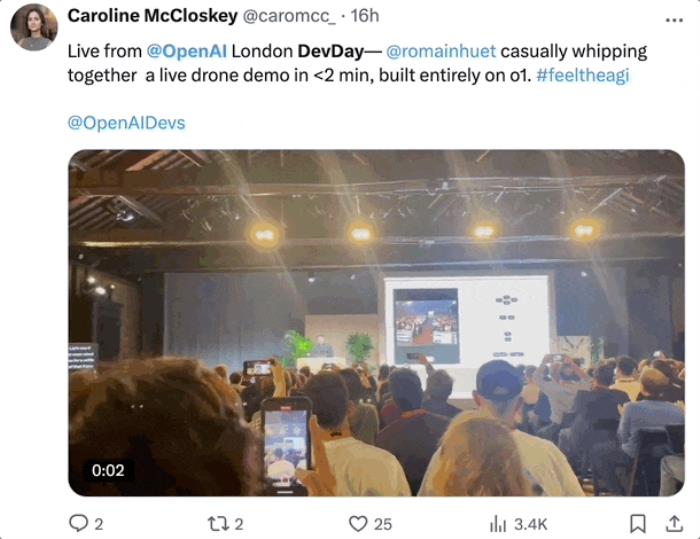 o1推理将用于图像理解,现场演示2分钟开发应用,OpenAI在伦敦捅了开发者窝