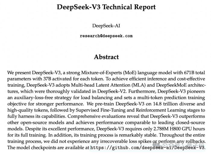 国产之光DeepSeek把AI大佬全炸出来了!671B大模型训练只需此前算力1/10,细节全公开
