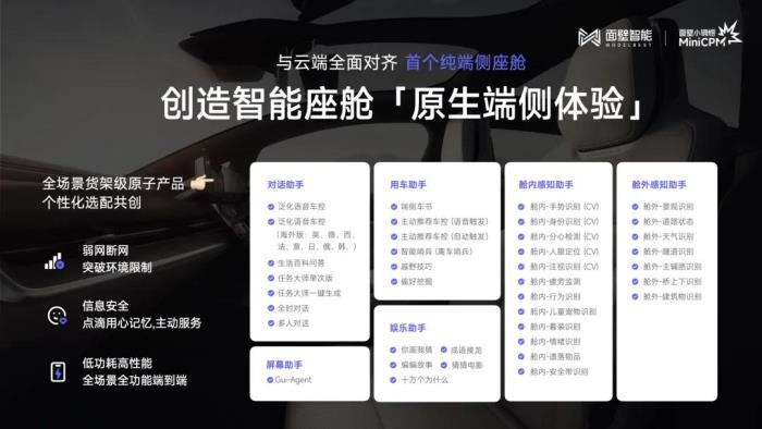面壁发布首个纯端侧智能助手,构建汽车超性能端侧大脑